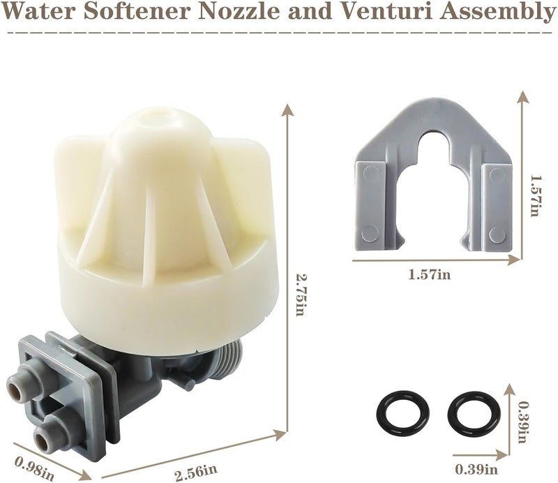 Dicsley 7187065 7253808 Water Softener Nozzle and Venturi Assembly Replaces 7187065, 7214969, 7165704, 7238450 and WS15X10027 - Image 5